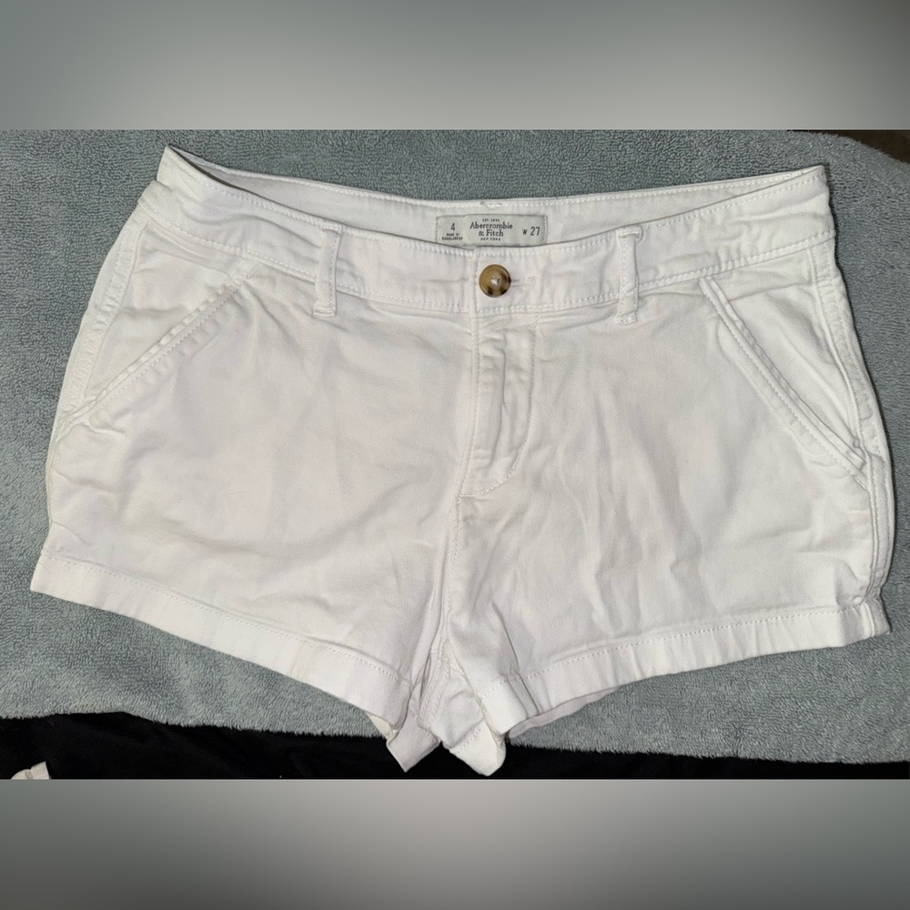 Abercrombie & Fitch White Jean Shorts